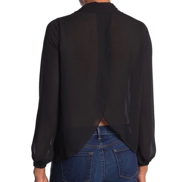 GOOD AMERICAN BLACK OPEN BACK BLOUSE - NWT! - Picture 2 of 5